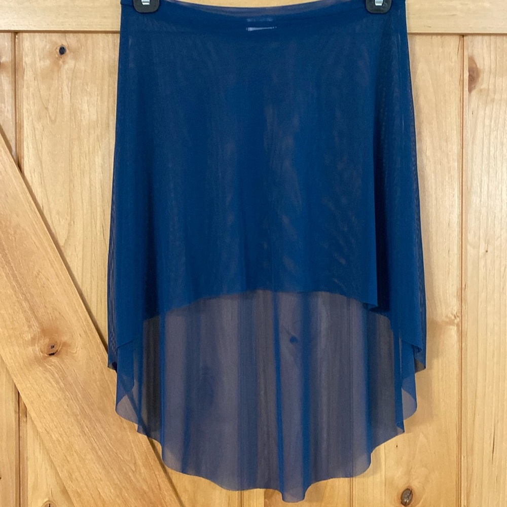 Eleve Hi Low Skirt Midnight Mesh Size Medium